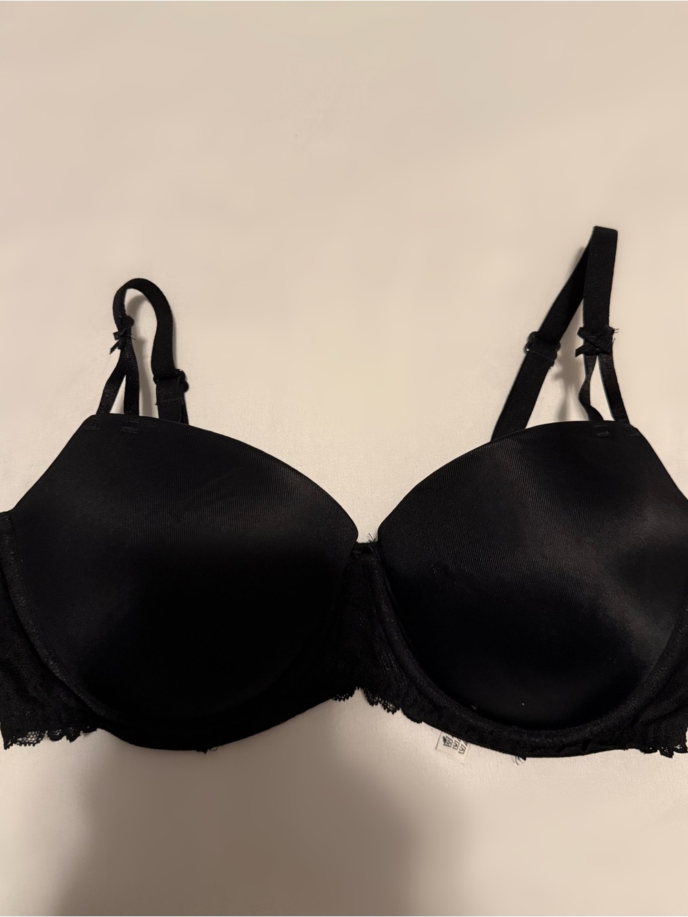 Victoria’s Secret PINK Black Lightly Lined Lace Bra 34D